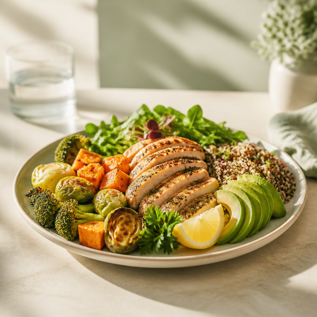 Healthy meal plate